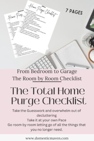Home purge checklist product page